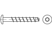 Шуруп ART 88908 сталь закал. B 6 х 35 оцинк