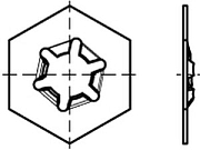 Шайба ART 88151 нерж. A 2 M 8 х 0,5 х 16