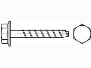 Шуруп ART 88902 сталь закал. B 6 х 40 оцинк