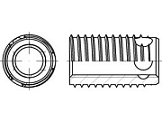 Вставка ART 88308 сталь закал. M 4 х 8 оцинк желтый