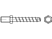 Шуруп ART 88903 сталь закал. B 6 х 55 оцинк
