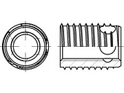 Вставка ART 88307 сталь закал. M 5 х 7 оцинк желтый