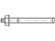 Шпилька ART 88722 сталь M 8 х 110 оцинк